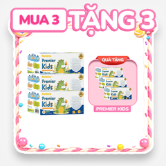 [Mua 3 Tặng 3] Combo 3 Hộp Khẩu Trang Y Tế Trẻ Em Perfetta Premier Kids 3 LớP, Mềm Mại, Dễ Thở, Êm Tai, Kháng Khuẩn (30 Cái/Hộp)