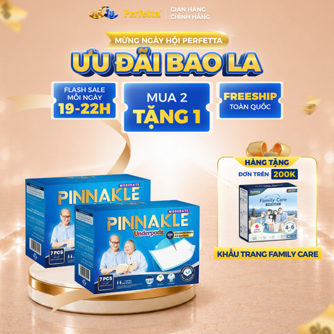 [Mua 2 tặng 1] Combo 2 Tấm Đệm Lót Pinnakle Moderate 90x60 cm, Siêu Thấm Hút, Chống Trào Ngược (7 miếng/hộp)