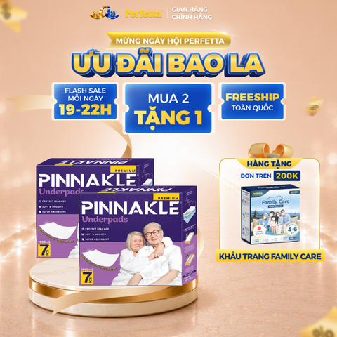 [Mua 2 Tặng 1] Combo 2 Tấm Đệm Lót Undepad Pinnakle Premium Size 80x90 cm (7 miếng/hộp)