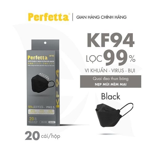 [Mua 2 Tặng 1] - Khẩu Trang Perfetta KF94 (20 cái/hộp)