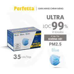 [Mua 2 Tặng 1] - Khẩu Trang Perfetta Ultra, đóng gói riêng từng cái (35 cái/hộp)