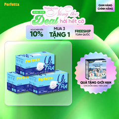 [Mua 3 Tặng 1] Combo 3 Khẩu Trang Y Tế Cao Cấp Perfetta Ultra 4 Lớp, Ngăn Ngừa Bụi Mịn PM 2.5, Chống Trượt Nước, Êm Tai (35 Cái/Hộp)