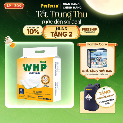 Tấm Đệm Lót WHP High Underpad Size 80x90 cm (8 miếng/túi)