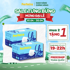 [Mua 2 Tặng 1] - Khẩu Trang Perfetta Ultra, đóng gói riêng từng cái (35 cái/hộp)
