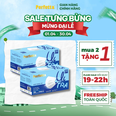 [MUA 2 TẶNG 1] - Khẩu Trang Perfetta Ultra Xuất Khẩu  (50 Cái/Hộp)