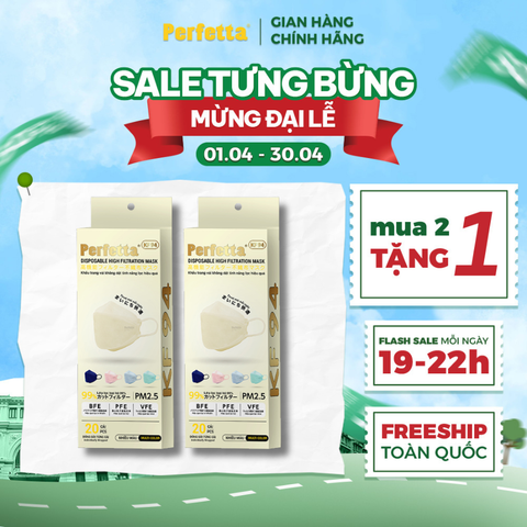 [Mua 2 Tặng 1] - Khẩu Trang Perfetta KF94 (20 cái/hộp)