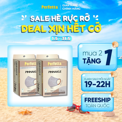 [Mua 2 Tặng 1] - Khẩu Trang Perfetta Pinnakle, 30 cái/hộp