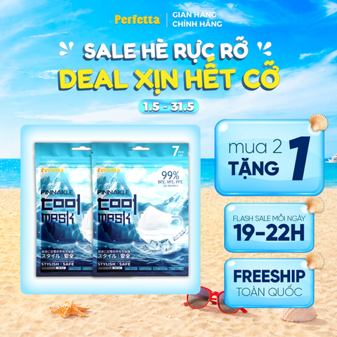 [Mua 2 Tặng 1] - Khẩu Trang Perfetta Coolmask, 7 cái/gói