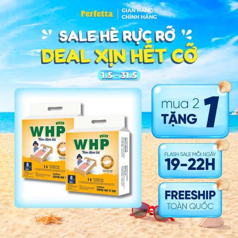 [2 Tặng 1] - Tấm Đệm Lót WHP Underpad Size 80x90 cm (8 miếng/túi)