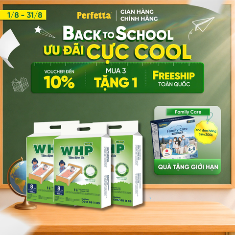 [Mua 3 Tặng 1] Combo 3 Tấm Đệm Lót WHP Underpad Size 60x90 cm (8 miếng/túi)