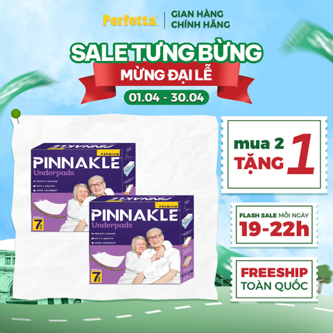[2 Tặng 1] - Tấm Đệm Lót Undepad Pinnakle Premium Size 80X90 (7 miếng/hộp)