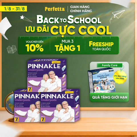 [Mua 3 Tặng 1] Combo 3 Tấm Đệm Lót Undepad Pinnakle Premium Size 80x90 cm (7 miếng/hộp)