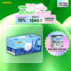 Khẩu Trang Perfetta Ultra Xuất Khẩu, 4 Lớp, Lọc Bụi Mịn Pm2.5 (50 Cái/Hộp)