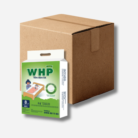 Thùng 24 Gói Tấm Đệm Lót WHP Underpad Size 60x90 cm (8 miếng/túi)