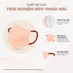 [Mua 3 Tặng 1] Combo 3 Hộp Khẩu trang cao cấp 3D Perfetta Pinnakle mềm mại, quai đeo thun bông êm tai, ôm vừa vặn (30 cái/hộp)