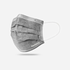 Khẩu trang y tế than hoạt tính Perfetta Carbon 4 lớp , ngăn khói bụi, vi khuẩn, khử mùi, êm tai (40 Cái/Hộp)