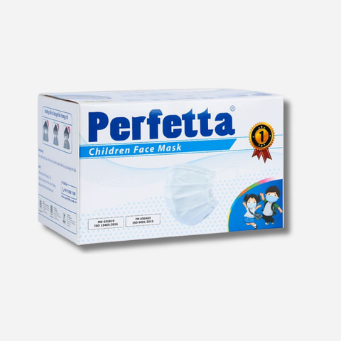 Khẩu trang y tế trẻ em Perfetta Children 3 lớp, mềm mại, dễ thở, êm tai, kháng khuẩn (35 cái/hộp)