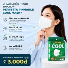 Hộp Khẩu Trang Cao Cấp Perfetta Pinnakle Cool Mask Mát Lạnh, Thoáng Mát, Ôm Vừa Vặn, Êm Tai (20 Cái/Hộp)