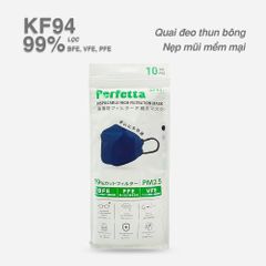 Gói khẩu trang cao cấp 4D Perfetta KF94 mềm mịn, chống mờ kính, êm tai, thời trang Hàn Quốc (7 Cái/Gói)