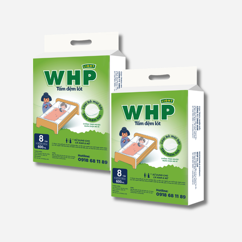 [Mua 2 Tặng 1] Combo 2 Tấm Đệm Lót WHP Underpad Size 60x90 cm (8 miếng/túi)