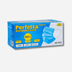 Khẩu Trang Y Tế Perfetta Moderate 3 Lớp, Dễ Thở, Mềm Mại, Êm Tai (50 Cái/Hộp)
