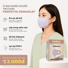 [Mua 3 Tặng 1] Combo 3 Hộp Khẩu trang cao cấp 3D Perfetta Pinnakle mềm mại, quai đeo thun bông êm tai, ôm vừa vặn (30 cái/hộp)