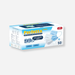 Khẩu Trang Y Tế Perfetta Primary, 3 Lớp Siêu Mềm Mịn, Vừa Sống Mũi (50 Cái/Hộp)