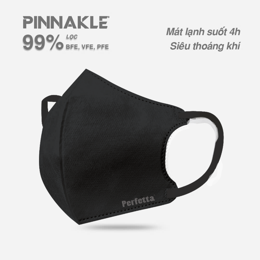 Khẩu Trang Perfetta Pinnakle, 3 Lớp, Quai Đeo Thun Bông, Dạng Gói (7 cái/gói)