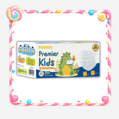 Khẩu Trang Y Tế Trẻ Em Perfetta Premier Kids 3 Lớp, Mềm Mại, Dễ Thở, Êm Tai, Kháng Khuẩn (30 Cái/Hộp)