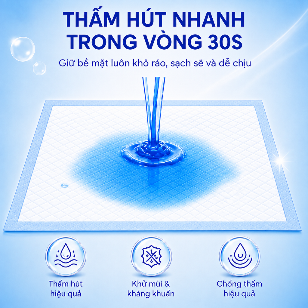 [Mua 3 Tặng 2] Combo 3 Tấm Đệm Lót Pinnakle Moderate 60x90 cm, Siêu Thấm Hút, Chống Trào Ngược (7 miếng/hộp)