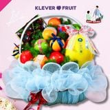  Giỏ Trái Cây Mừng Sinh Nhật Sếp, Đối Tác, Đồng Nghiệp Tone Xanh Dương Trang Nhã 