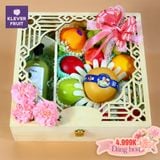  Hộp Quà 20/10 Trái Cây Nhập Khẩu Mix Nước Ép Nho Mẫu Đơn Cao Cấp 