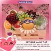 Hộp Quà 8/3 Nàng Thơ - Set Trái Cây Tươi Mix Hoa Hồng Lụa