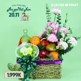  Lẵng Quà 20/11 Trái Cây Nhập Khẩu Mix Hoa Tươi Cao Cấp (Áp dụng tại Hà Nội) 