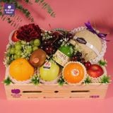  Hộp Quà 8/3 Sắc Đẹp - Trái Cây Mix Nước Ép Táo Nhật Cao Cấp 