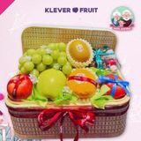  Lẵng Quà Trái Cây Mừng Sinh Nhật Ông Bà Tone Đỏ Cao Cấp 