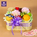  Set Quà 20/10 Trái Cây Mix Hoa Hồng Lụa 