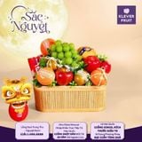  Lẵng Quà Trung Thu Nho Mẫu Đơn Hàn Quốc Mix Trái Cây - Nguyệt Bạch 