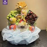  Giỏ Trái Cây Cảm Ơn Người Yêu Tone Xanh Dương Cao Cấp 