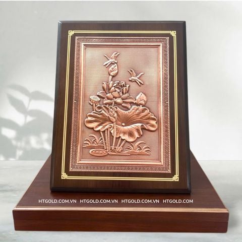 TRANH HOA SEN BẰNG ĐỒNG (34cm*26cm)
