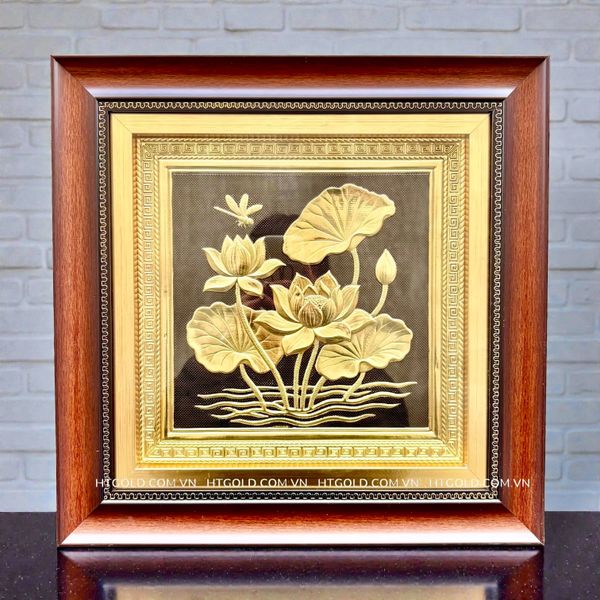 TRANH HOA SEN BẰNG ĐỒNG (40cm*40cm)