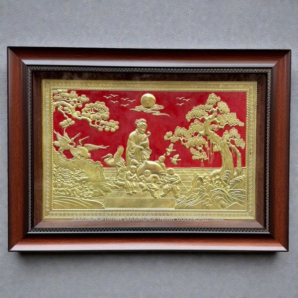 TRANH MỪNG THỌ CỤ BÀ BẰNG ĐỒNG (50cm*70cm)