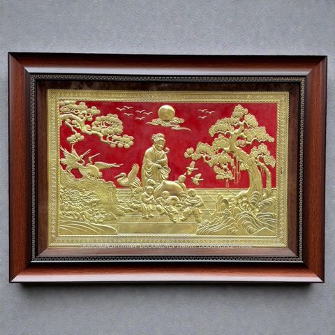 TRANH MỪNG THỌ CỤ BÀ BẰNG ĐỒNG (40cm*55cm)