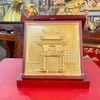 TRANH ĐỒNG KHUÊ VĂN CÁC (VĂN MIẾU) - DÁT VÀNG (Kích thước 23cm)