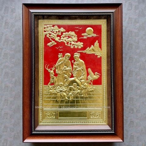 TRANH MỪNG THỌ ÔNG BÀ BẰNG ĐỒNG (70cm*50cm)