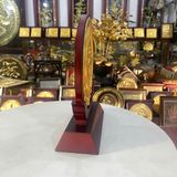 QUÀ TẶNG CHỮ BÌNH AN, DÁT VÀNG (Đk 20cm / Cao 25cm)