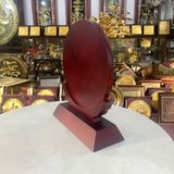 QUÀ TẶNG LÁ BỒ ĐỀ TÀI LỘC BẰNG ĐỒNG DÁT VÀNG (Đk 15cm / Cao 19cm)