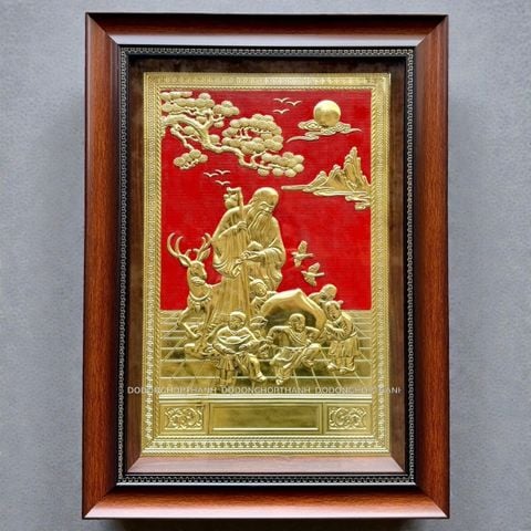 TRANH MỪNG THỌ CỤ ÔNG BẰNG ĐỒNG (70cm*50cm)