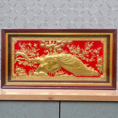 TRANH ĐỒNG VINH HOA PHÚ QUÝ MẠ VÀNG 24K (88cm*155cm)