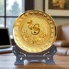 TRANH ĐĨA ĐỒNG CHỮ THUẬN MẠ VÀNG 24K (Đk 25cm/ Cao 30cm)